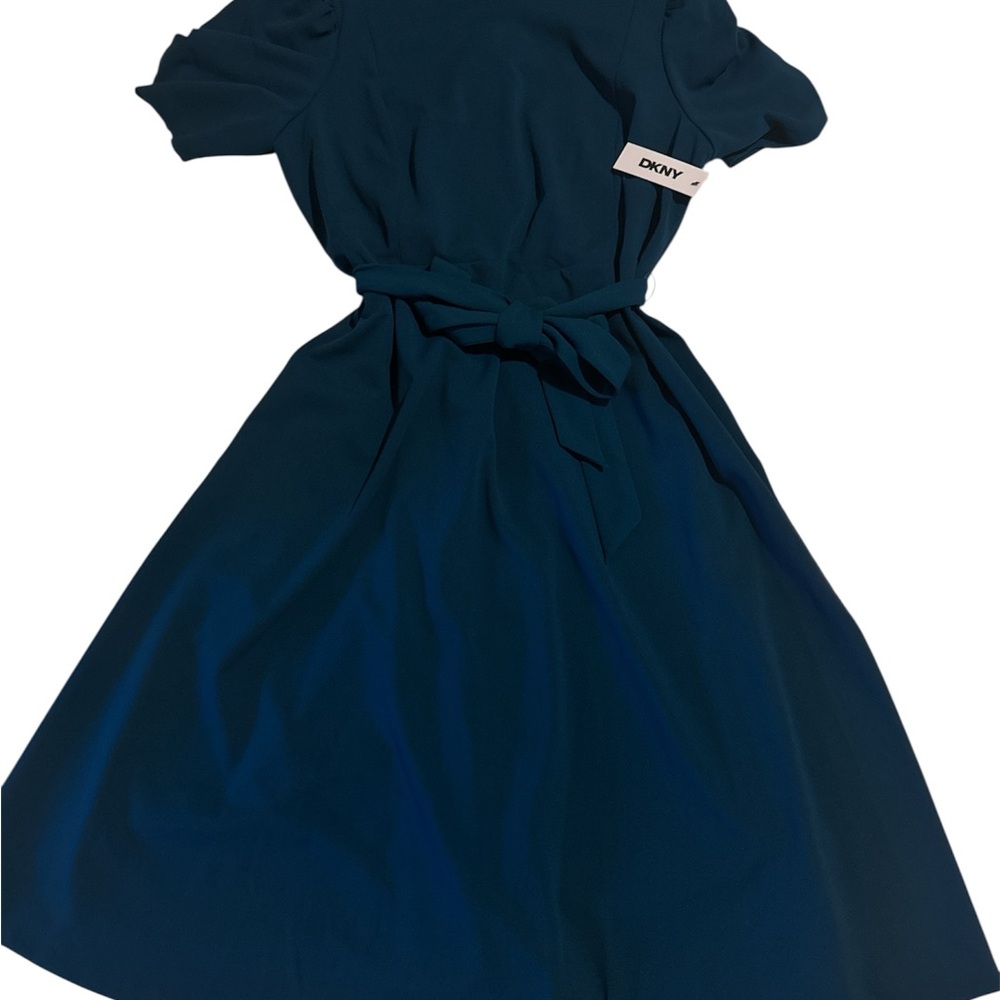 DKNY short sleeve belted midi dress size 18W NWT